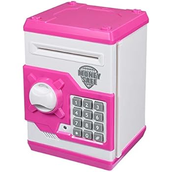 APUPPY Cartoon Password Piggy Bank Cash Coin Can,Electronic Money Bank,Birthday Gifts Toy Gifts for Kids (Pink)