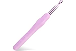 KGXULR 6.5 mm Crochet Hook, Aluminum Soft Grip Rubber Handle Needles Ergonomic Knitting Needles Crochet Needle for Beginners and Handmade DIY Knitting Crochet (6.5 mm)