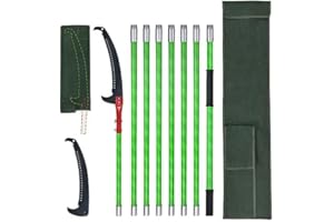 Scalebeard Pole Saws for Tree Trimming,26 Feet Pole Pruners Manual Branches with Hand Saw Blades,Pruning Saws for Sawing and Shearing,Ideal for Tree Trimming,Branch Cutting,and Garden Pruning
