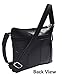 Leather Crossbody Purse for Women- Small Crossover Cross Body Bag Over the Shoulder Sling Womens Purses and Handbags,black