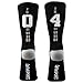 Custom Team Number Crew Socks | Athletic Socks by Chalk Talk Sports | Black | Choose Your Number, 04 Or 40 Team Number, One Size Fits Most