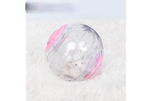 WNZQK Silent Dwarf Hamster Ball 12.5cm 4.92inch Running Activity Exercise Ball Toy Transparent Hamster Ball Dog Special Toy Ball Small Animals Cage Accessories Screw Tightening Strong (S, Pink C)