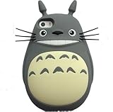 RAYTOP (TM) My Neighbor TOTORO Gray Silicone Cases for Apple iPhone 5 5s 5c Back Bumper Covers Thick 3D Cartoon Cute Lovely Gift for Kids Teen Girls Women