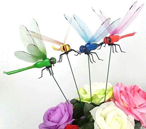 Decorative Garden Stakes - WOIWO 8PCS Artificial Dragonfly Inserted Bar Creative Home Accessories Horticultural Decorative Arts and Crafts.