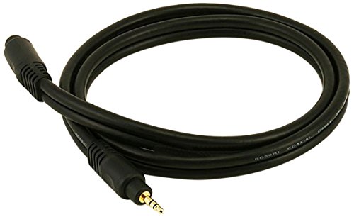 Monoprice 105586 3-Feet Premium Stereo Male to Stereo Female 22AWG Extension Cable - Black