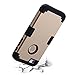 iPhone SE Case, Pandawell Hybrid Heavy Duty Shockproof Full-Body Protective Case with Dual Layer [Hard PC+ Soft Silicone] Impact Protection for Apple iPhone SE/iPhone 5 SE - Gold/Black