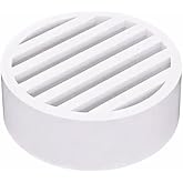 Monarca Supplies 3" PVC Drain Grate, White Round Drain Cover for 3-Inch Pipe Openings – Durable Outdoor Drainage Grate (1 Pac
