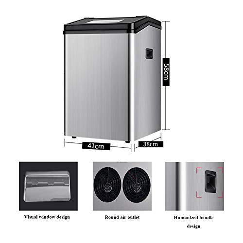 FRIDGE Eiswürfelbereiter Eiswürfelmaschine Mit Griff 55kg Eiswürfel 24h Selbstreinigungsfunktion Eismaschine 15Minuten… – Bild 8