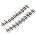 Kmise A1233 Mushrooms Head Guitar Strap Buttons, 10 Pairs, Chrome