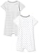 Moon and Back Baby Set of 2 Organic Rompers, Grey Heather, 0-3 Months