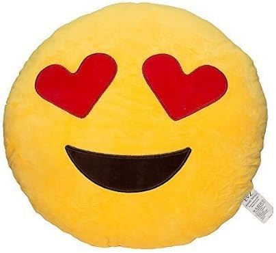 Emoji Silly Smiley Emoticon Cushion Pillow Stuffed Plush Toy Doll (Heart)