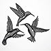 Bits and Pieces - Set of Three Hummingbird Garden Art - Hanging Wall Décor - Decorative Wall Sculpture for Indoor or Outdoor
