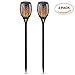 Poweradd Solar Light Outdoor, IP67 Waterproof Flickering Flames Dancing Solar Torch Lights Dust to Dawn Auto On/Off Solar Security Spotlight for Garden, Patio, Yard, Driveway - 2 Pack
