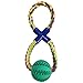 Healthy Nontoxic Dogs Ball Launcher Rubber Toy for K9 Chew, Fetch and Tug Rope