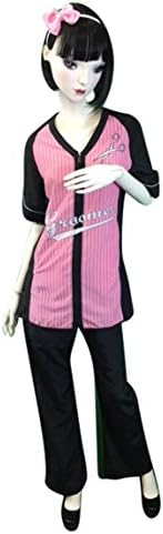Retro Stylist Wear | Grooming Apparel | Stylist Wear | Barber Apparel | Women's Smock - Baseball-Groomer-Pink | Size 3XL