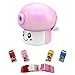 Novelty Pencil Sharpener, Kids Hand held Manual Pencil Sharpener, Advanced Pencil Sharpener and Eraser Set, Desk and School Supplies | Kids' Best Gift Ideas | Cute Birthday Party(Pink)