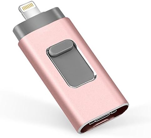 iPhone Lightning Flash Drive 32GB, usb thumb drive 3.0 Lightning Flash Drive for iPhone/iPad/PC/Android, usb memory stick 32gb Jump Drive password/Touch ID protected iOS Flash Drive