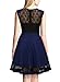 Miusol Women's 1950'S Floral Lace Contrast Halter Party Mini Dress