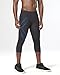 2XU Mens Ice 3/4 Compression Tights, black/Cool Blue, Large