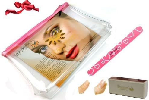 A-viva Nail Kit:Eco Nail File+4 Sided Buffer+Airplane Travel Cosmetic Bag(Bundle of 3 Items) (Pink) by ITAY Mineral Cosmetics
