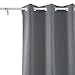 Deconovo Blackout Curtain Panel – Solid Grommet Top, Thermal Insulated & Energy‑Saving, Machine‑Washable Room Darkening Window Treatment for Bedroom & Living Room, 1 Panel, Light Grey, 42W x 84L