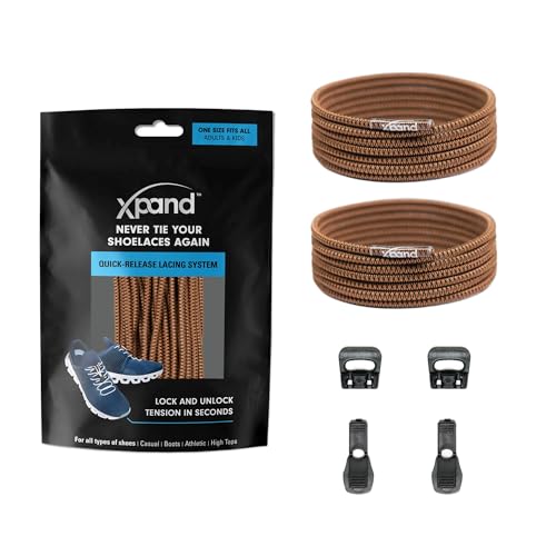 Xpand No Tie Elastic Boot Laces. Heavy Duty Round