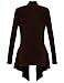 DRSKIN Women's Open - Front Long Sleeve Knit Cardigan (Cardigan Brown, XL)