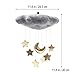 LIOOBO Baby Crib Mobile Decor Plush Cloud Star Moon Baby Bed Art Mobile Baby Photography Props Nursery Baby Rattle Mobile (Grey)