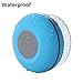 Waterproof Bluetooth Shower Speaker, BoNBoN Water Resistant Handsfree Portable Wireless Shower Speaker ,Build-in Microphone, Solid Suction Cup, 6 hrs Play Time,Blue