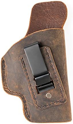 Springfield Armory XDS 3.3 Holster- IWB Leather Holster - Concealed Carry Holster - Natural Water Buffalo Hide - Soft Sided Leather Inside the Waistband (IWB) Concealed Carry Holster- IWB Holster