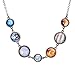 7 Planet Necklace,Solar System Handmade Charm Necklace with double-sided glass crystal ball for female teachers