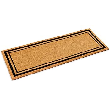 black coir doormat outdoor