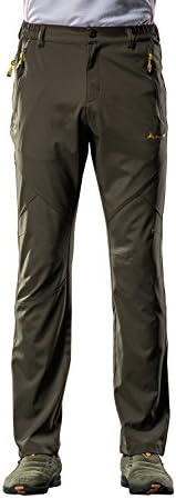 Herobest Men Pants,Outdoor Lightweight Quick Dry Slim Fit Hiking Mountain Pants,1681-Army green-M