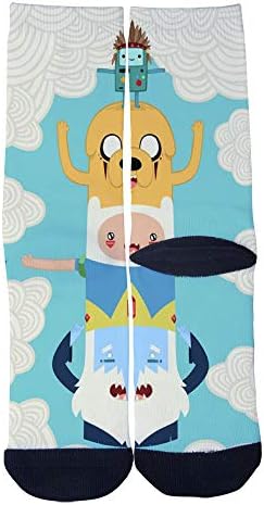 Customized Cartoon adventure Time totem Socks Men's Women's Socks Unique Casual Crew Socks