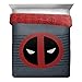 Jay Franco Marvel Deadpool Stripes Full/Queen Comforter, Red