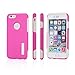 Emixc iPhone 6 6S Case Thin Dual Layer Hybrid Protective Case for iPhone 6 and iPhone 6S (Hot Pink / White)