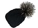 Trendy Warm Real Raccoon Fur Pom Pom Knit Beanie Winter Hats