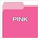 Pendaflex Two-Tone Color File Folders, Letter Size, 1/3 Cut, Pink, 100 Per box (152 1/3 PIN), 12 x 9.88 x 2.38 inches