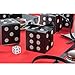 AWELL Black Dice Favor Box Bulk 2x2x2 inches with Black Ribbon, Casino Party Decoration, Pack of 50