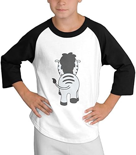 QulujianG A Zebra Youth Middle Sleeve Shoulder - Shoulder T-shirt S