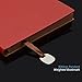 Leather Notebook, izBuy Classic Vintage Notebook Diary Medium Size for Men/women 240 Lined Beige Pages-Mediterranean Style 0.5mm Smooth Gel Pen Included,Red(58-25)