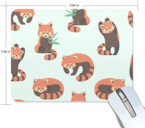 MyDaily Cute Red Panda Mouse Pad 9.84 x 7.48 x 0.2 inch, Non-Slip Rubber Base Pad for Gaming & Office