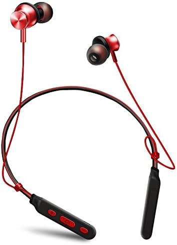 WWSUNNY Neckband Bluetooth Wireless In-Ear Headphones Waterproof Sweatproof Foldable Sport Earphones Bluetooth and Built-in Microphone for Volume Control for Apple, Samsung, Sony, Huawei, etc