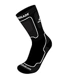 Rollerblade Men's Performance Skating Socks, Black/Silver, Medium/US 7-9