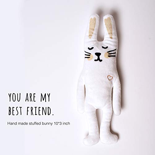 Keshet And Anan Baby Toys Throw Blanket Baby Girl Gifts Set for Newborn Bamboo Muslin Blanket 0-3 Month Romper Bunny Plush Toy