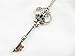 Large Skeleton Key Necklace, Antique Silver Finish Key, Ornate Victorian Style, Crown Necklace, Long Necklace
