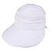 VBIGER Butterfly Knot Sun Wide Brim Visor Floppy Fold Beach Hat (White)