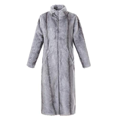 image for JESPER Women Warm Long Sleeve Full-Length Parka Winter Fluffy Faux Fur