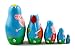 Matryoshka Matrioska Babuska Russian Nesting Wooden Doll Peppa Pig Matryoshika Babushka 5 Pcs Stacking Hand Painting Beautiful Nested Craft Matriosjka Matrioska Matreshka Matrjoska Matroeska