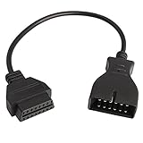 Wecooland 12 Pin To 16 pin OBD OBD1 OBD2 Cable Connector Adapter Diagnostic Extension Cable for GM Vehicles Diagnostic Tool